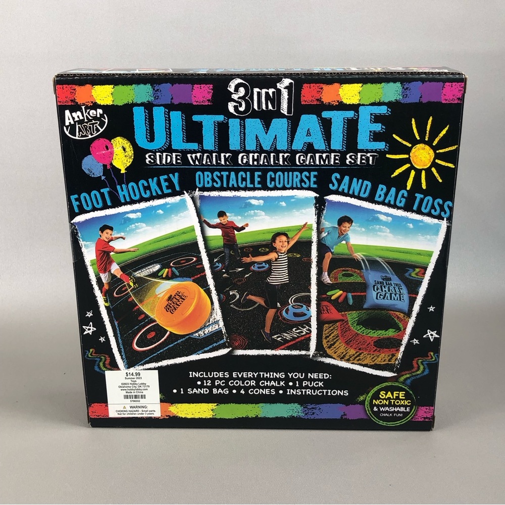 Anker Art 3in1 Ultimate Sidewalk Chalk Game Set